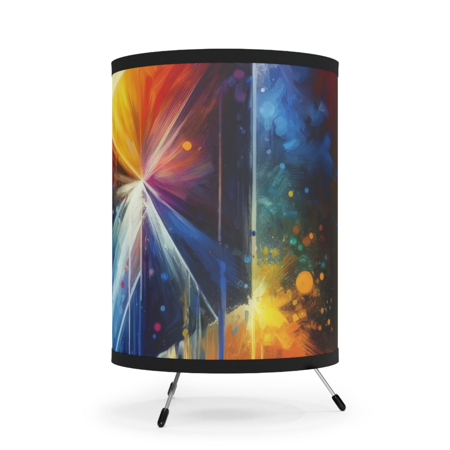 Prismatic Light Spectrum Tripod Lamp with High-Res Printed Shade, US\CA plug - ATUH.ART