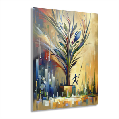 Pruning Distraction Tachism Acrylic Prints (French Cleat Hanging) - ATUH.ART