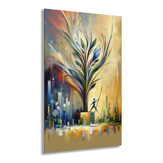 Pruning Distraction Tachism Acrylic Prints (French Cleat Hanging) - ATUH.ART
