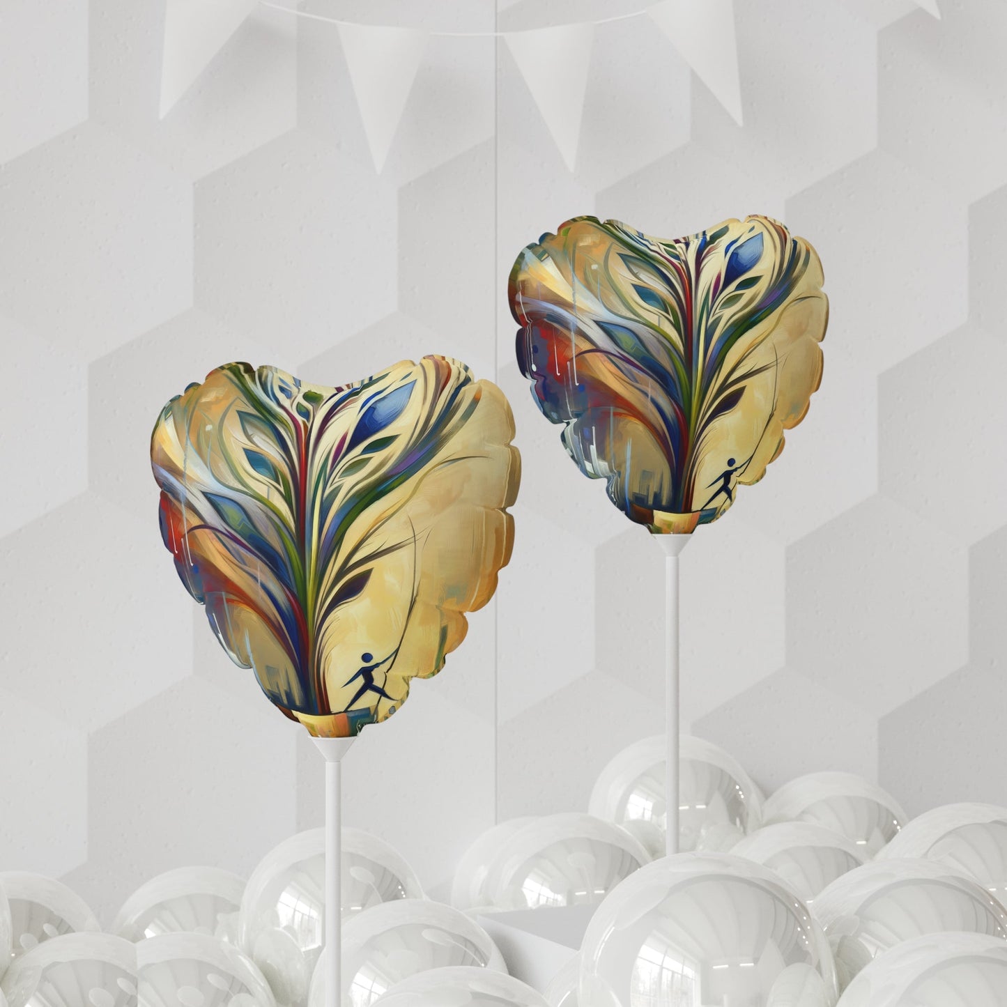 Pruning Distraction Tachism Balloon (Round and Heart-shaped), 11" - ATUH.ART