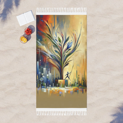 Pruning Distraction Tachism Boho Beach Cloth - ATUH.ART