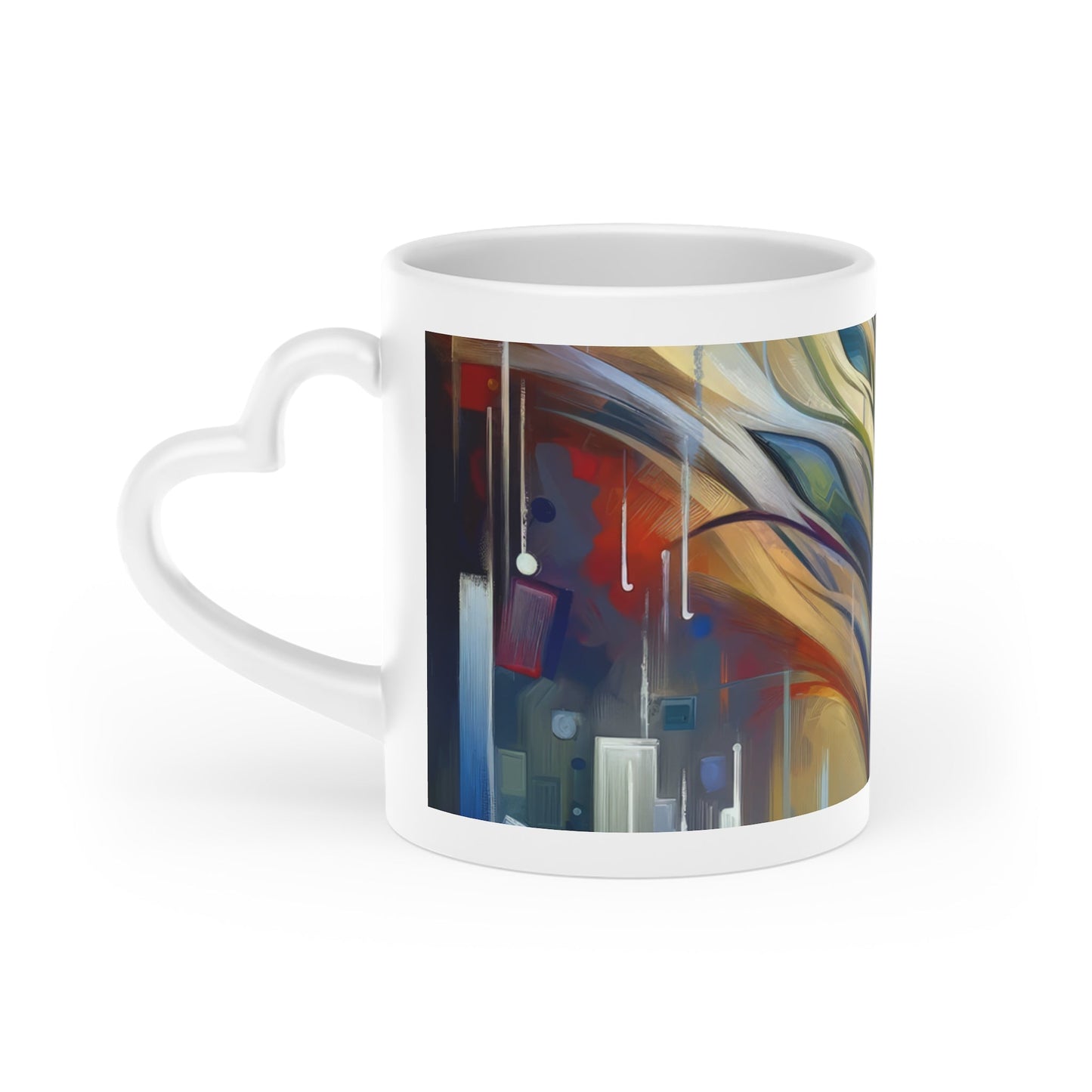 Pruning Distraction Tachism Heart-Shaped Mug - ATUH.ART