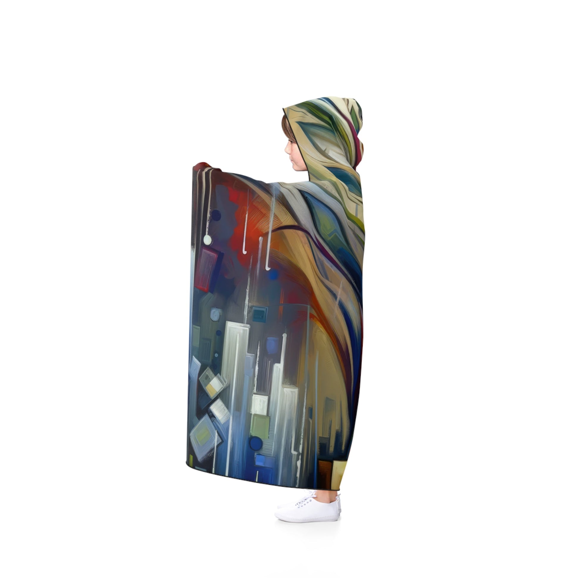 Pruning Distraction Tachism Hooded Blanket - ATUH.ART