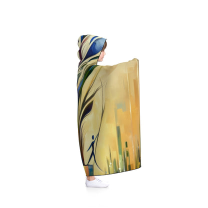 Pruning Distraction Tachism Hooded Blanket - ATUH.ART