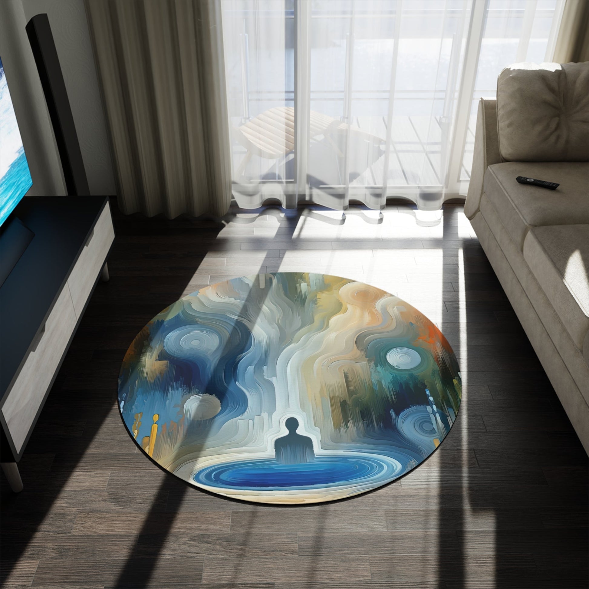 Psyche Spa Serenity Round Rug - ATUH.ART
