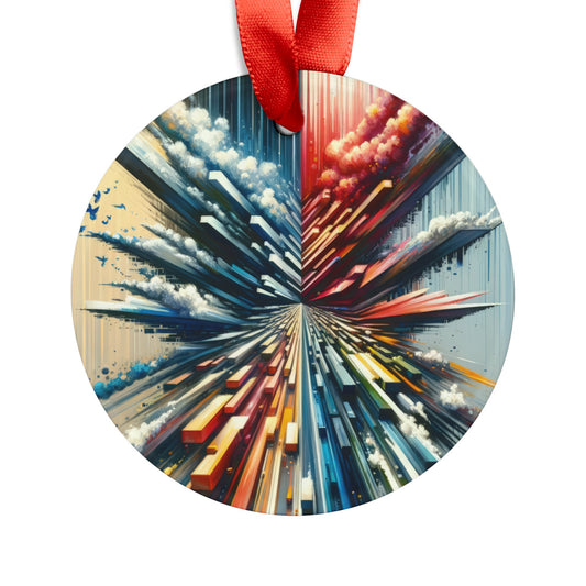 Rapid Perspective Shift Acrylic Ornament with Ribbon - ATUH.ART