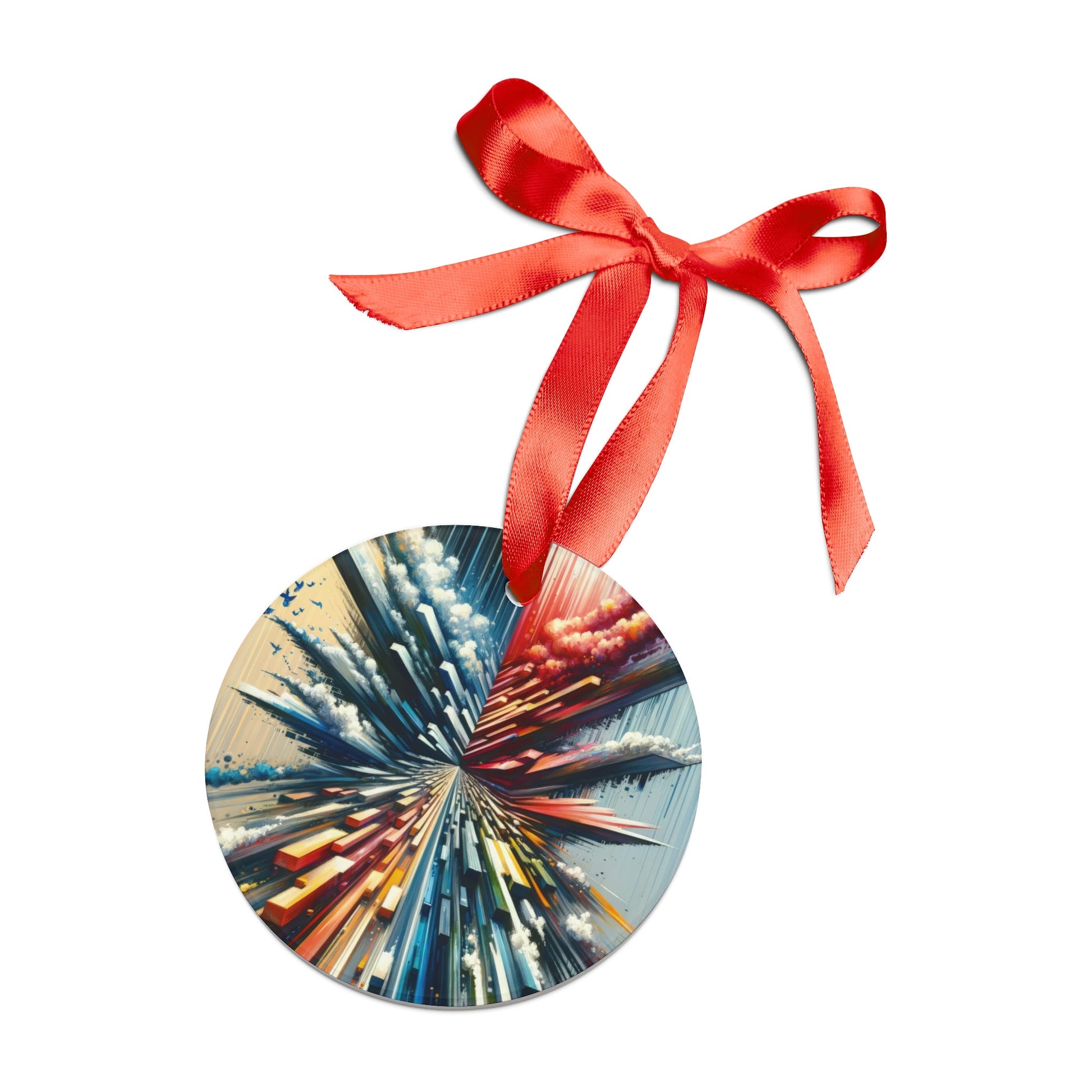 Rapid Perspective Shift Acrylic Ornament with Ribbon - ATUH.ART