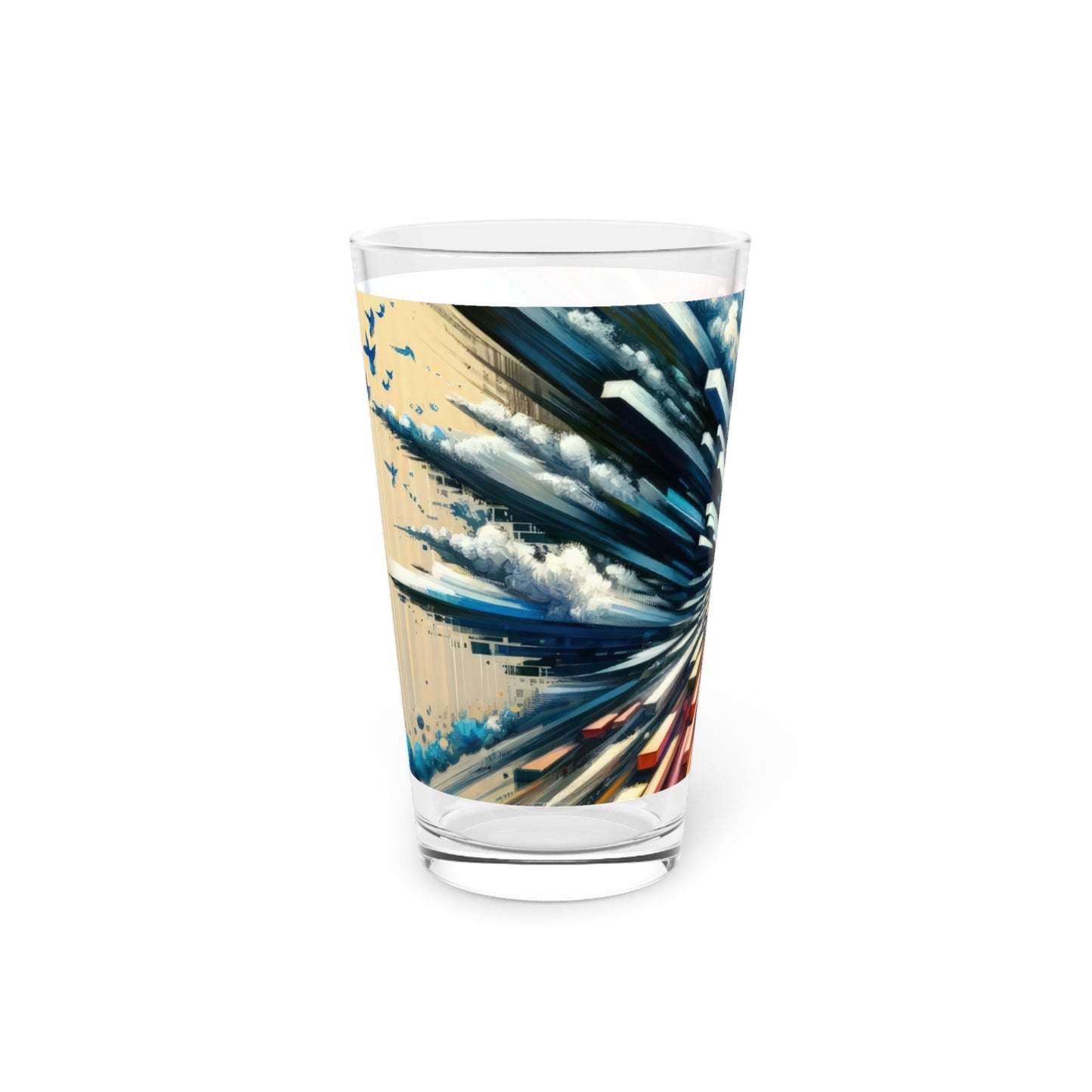 Rapid Perspective Shift Pint Glass, 16oz - ATUH.ART