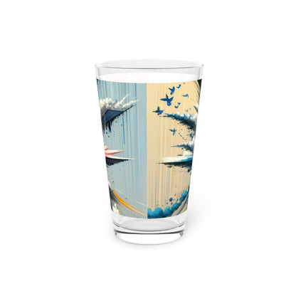 Rapid Perspective Shift Pint Glass, 16oz - ATUH.ART