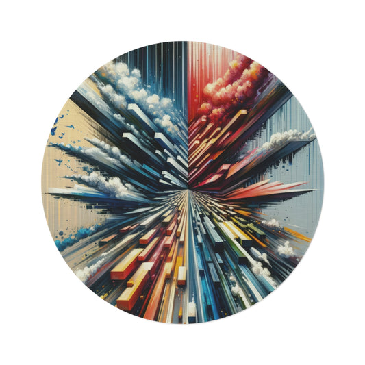 Rapid Perspective Shift Round Rug - ATUH.ART