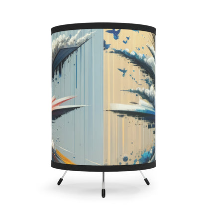 Rapid Perspective Shift Tripod Lamp with High-Res Printed Shade, US\CA plug - ATUH.ART