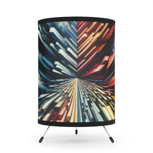 Rapid Perspective Shift Tripod Lamp with High-Res Printed Shade, US\CA plug - ATUH.ART