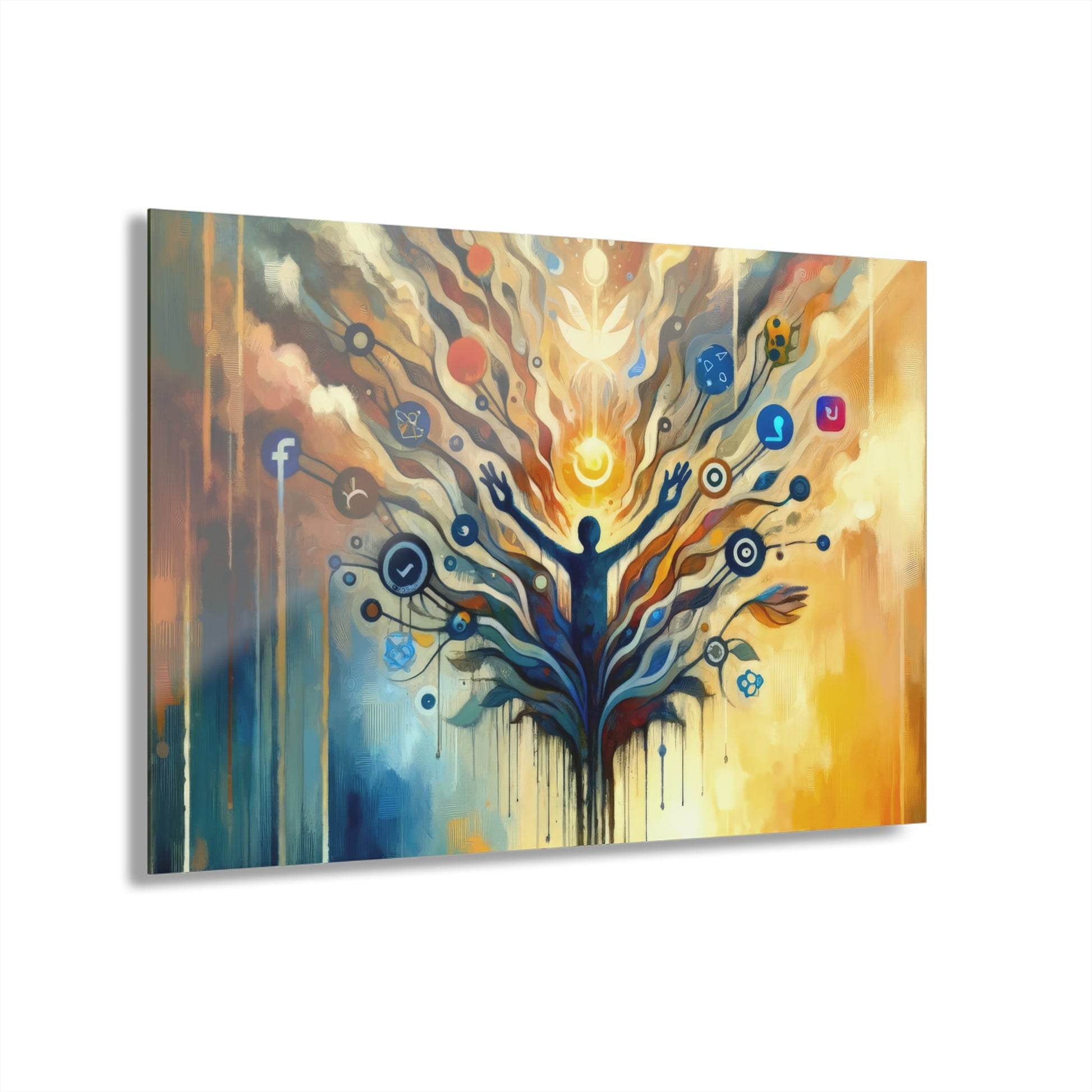 Reflective Digital Meditation Acrylic Prints (French Cleat Hanging) - ATUH.ART