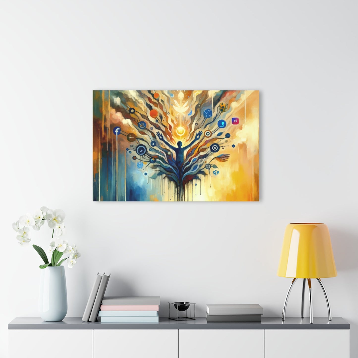 Reflective Digital Meditation Acrylic Prints (French Cleat Hanging) - ATUH.ART