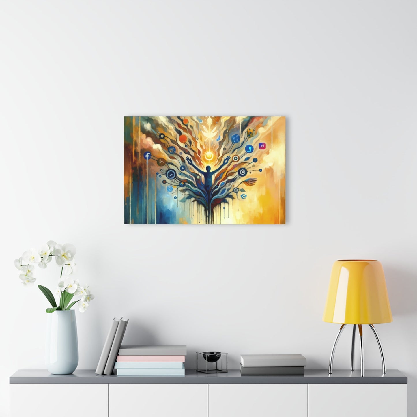 Reflective Digital Meditation Acrylic Prints (French Cleat Hanging) - ATUH.ART