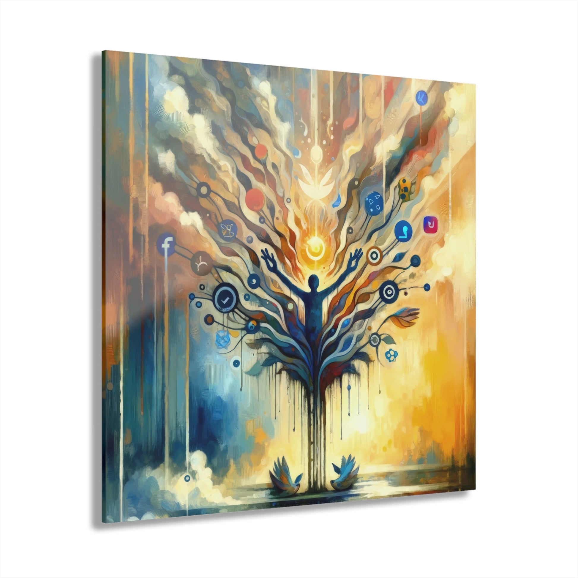 Reflective Digital Meditation Acrylic Prints (French Cleat Hanging) - ATUH.ART