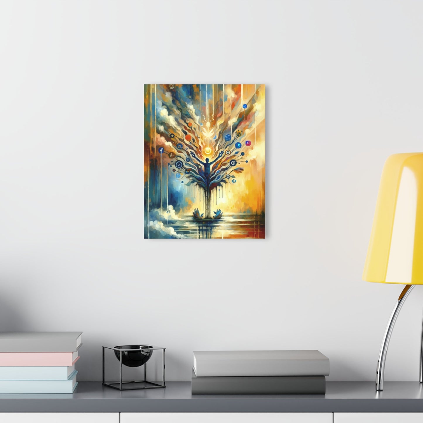 Reflective Digital Meditation Acrylic Prints (French Cleat Hanging) - ATUH.ART