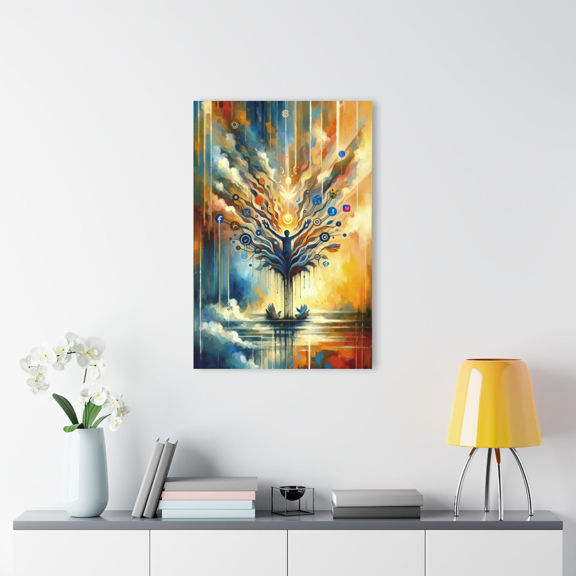 Reflective Digital Meditation Acrylic Prints (French Cleat Hanging) - ATUH.ART