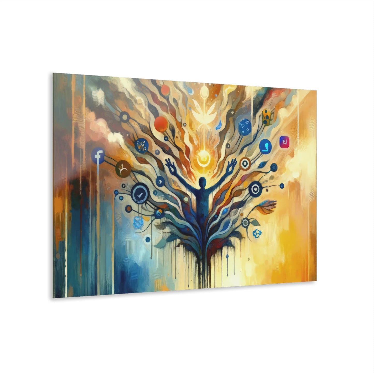 Reflective Digital Meditation Acrylic Prints (French Cleat Hanging) - ATUH.ART