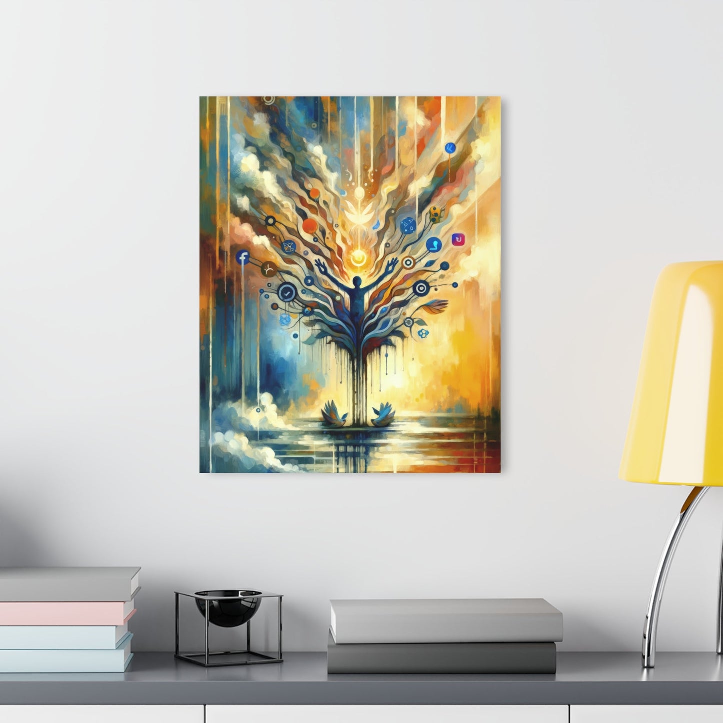 Reflective Digital Meditation Acrylic Prints (French Cleat Hanging) - ATUH.ART