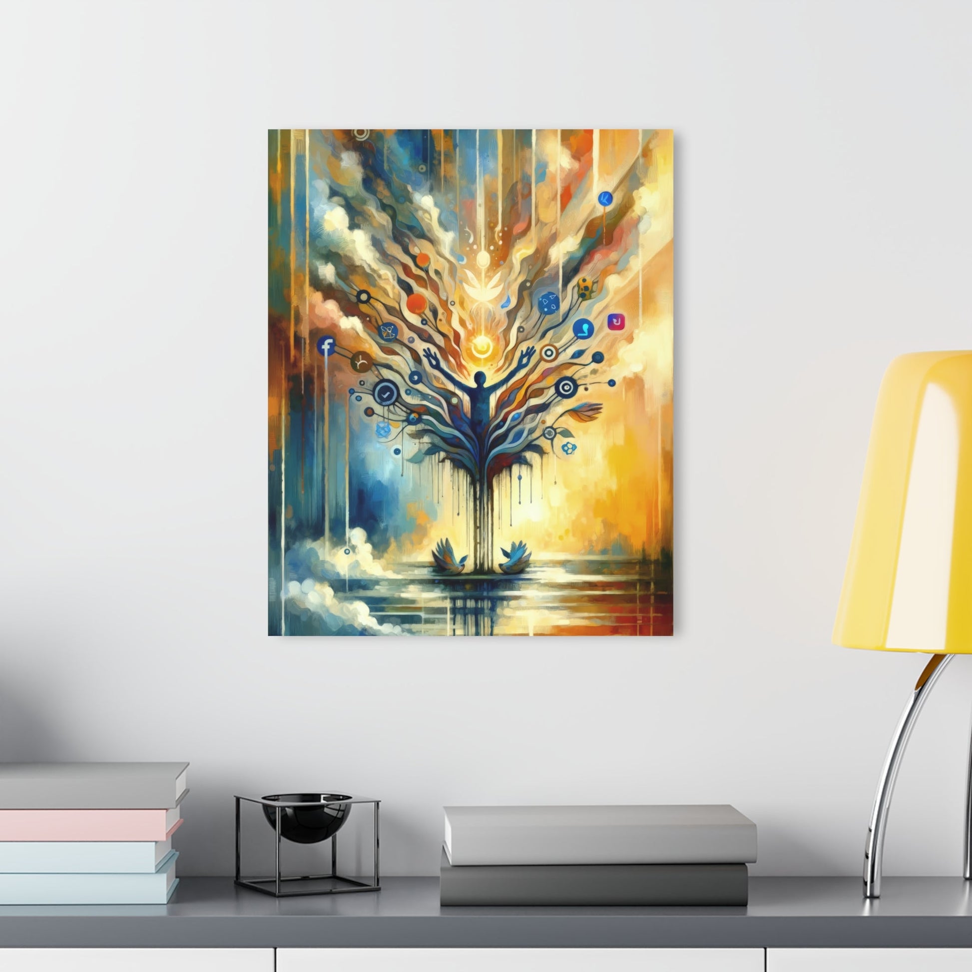 Reflective Digital Meditation Acrylic Prints (French Cleat Hanging) - ATUH.ART