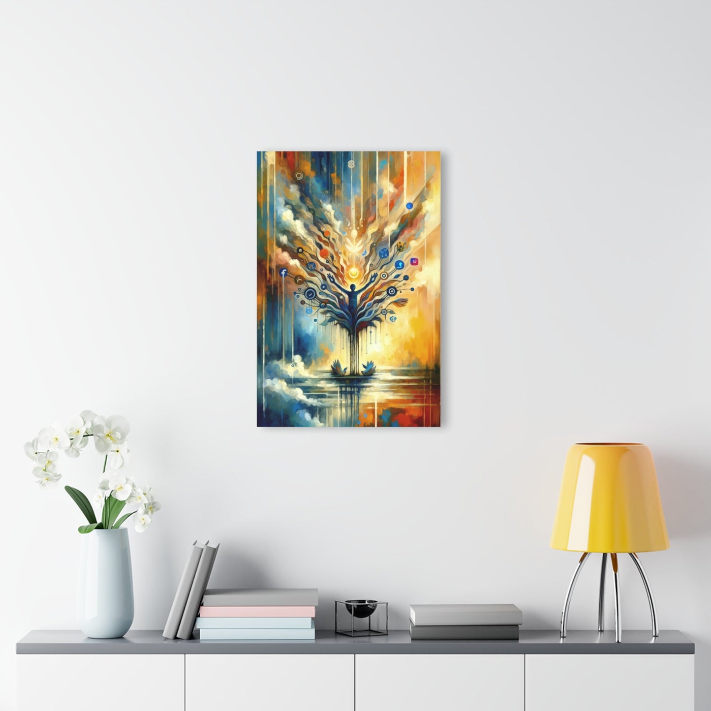 Reflective Digital Meditation Acrylic Prints (French Cleat Hanging) - ATUH.ART