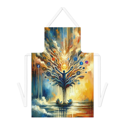 Reflective Digital Meditation Adult Apron (AOP) - ATUH.ART