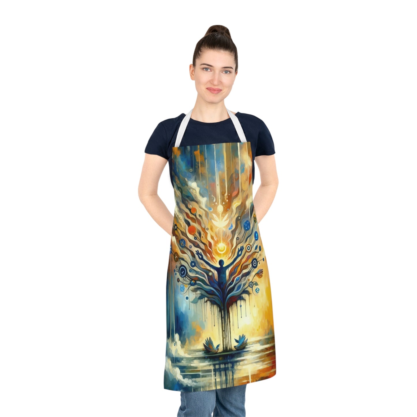 Reflective Digital Meditation Adult Apron (AOP) - ATUH.ART