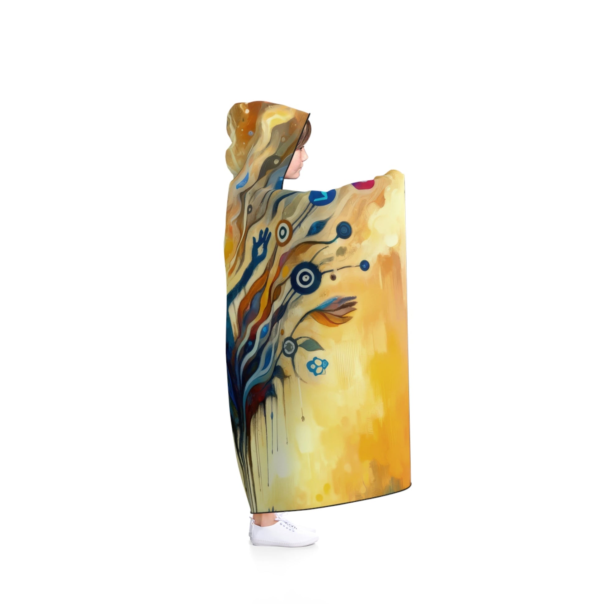 Reflective Digital Meditation Hooded Blanket - ATUH.ART