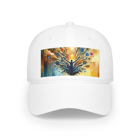 Reflective Digital Meditation Low Profile Baseball Cap - ATUH.ART