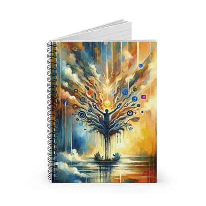 Reflective Digital Meditation Spiral Notebook - Ruled Line - ATUH.ART