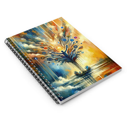 Reflective Digital Meditation Spiral Notebook - Ruled Line - ATUH.ART