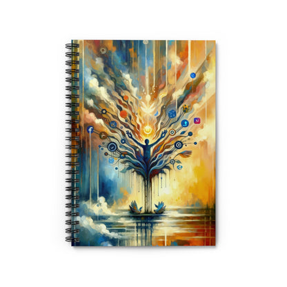 Reflective Digital Meditation Spiral Notebook - Ruled Line - ATUH.ART