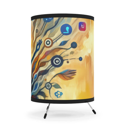 Reflective Digital Meditation Tripod Lamp with High-Res Printed Shade, US\CA plug - ATUH.ART