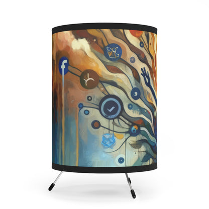 Reflective Digital Meditation Tripod Lamp with High-Res Printed Shade, US\CA plug - ATUH.ART