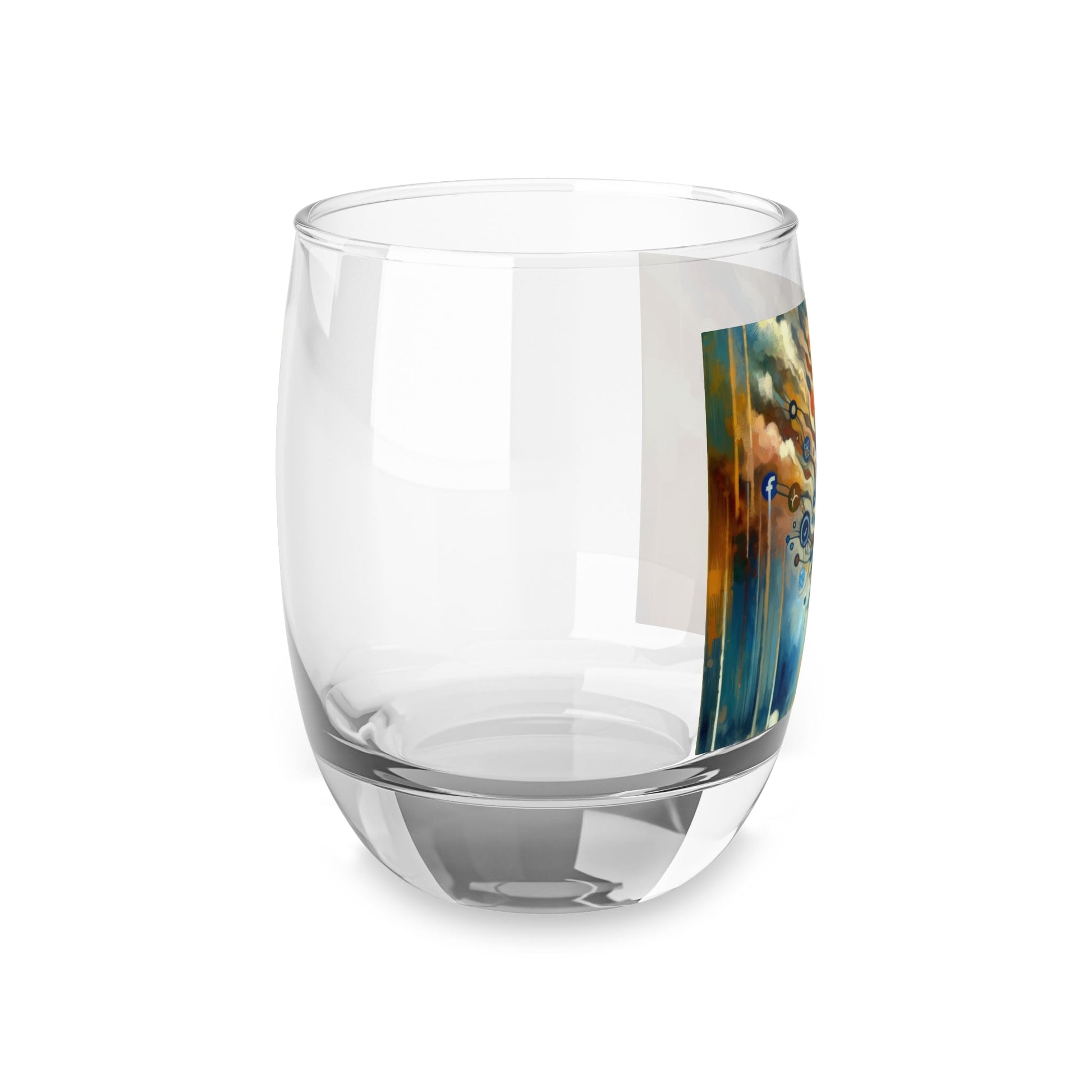 Reflective Digital Meditation Whiskey Glass - ATUH.ART