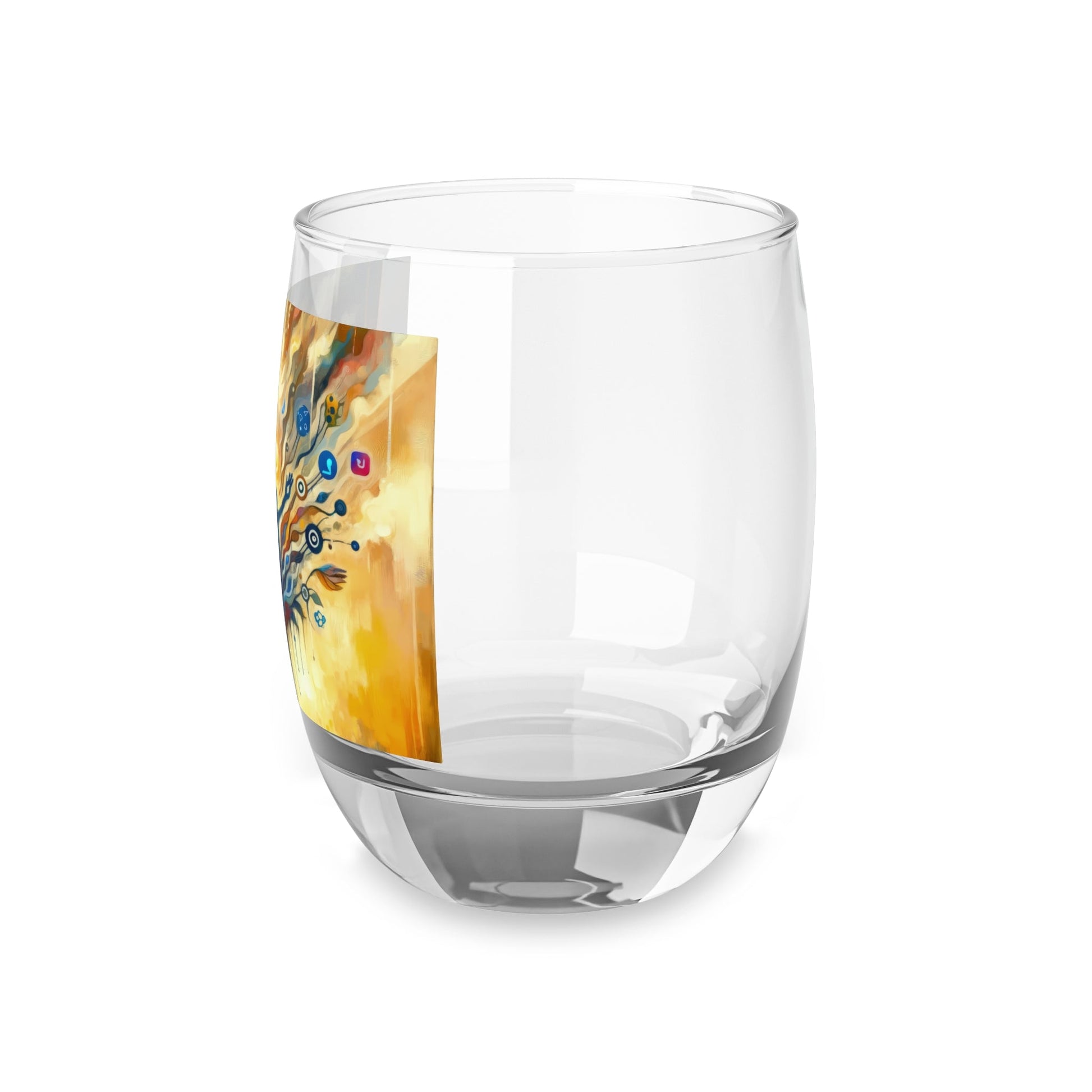 Reflective Digital Meditation Whiskey Glass - ATUH.ART