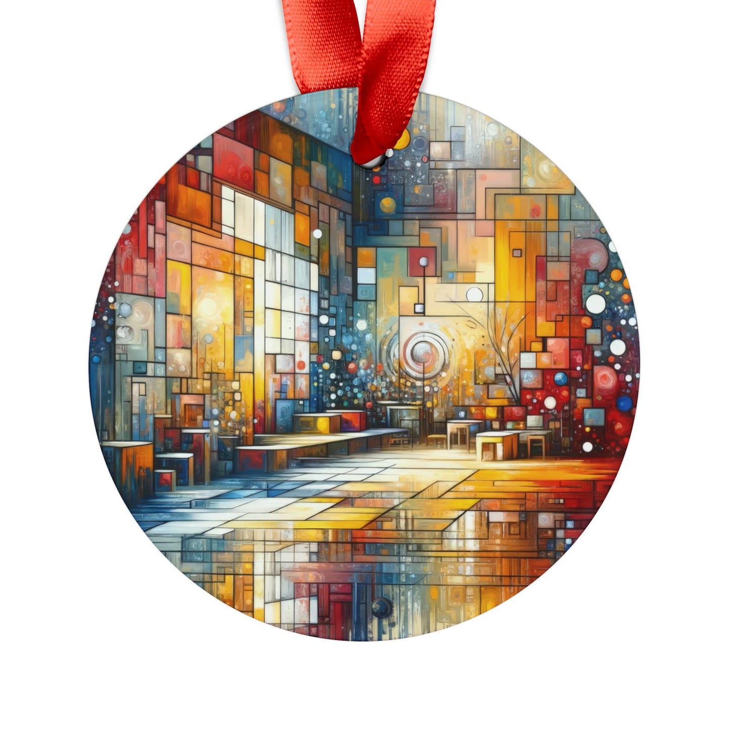 Reflective Habitation Art Acrylic Ornament with Ribbon - ATUH.ART