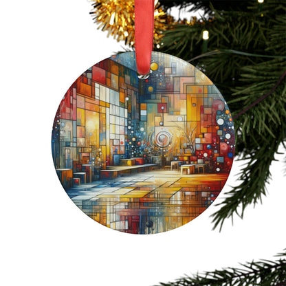 Reflective Habitation Art Acrylic Ornament with Ribbon - ATUH.ART