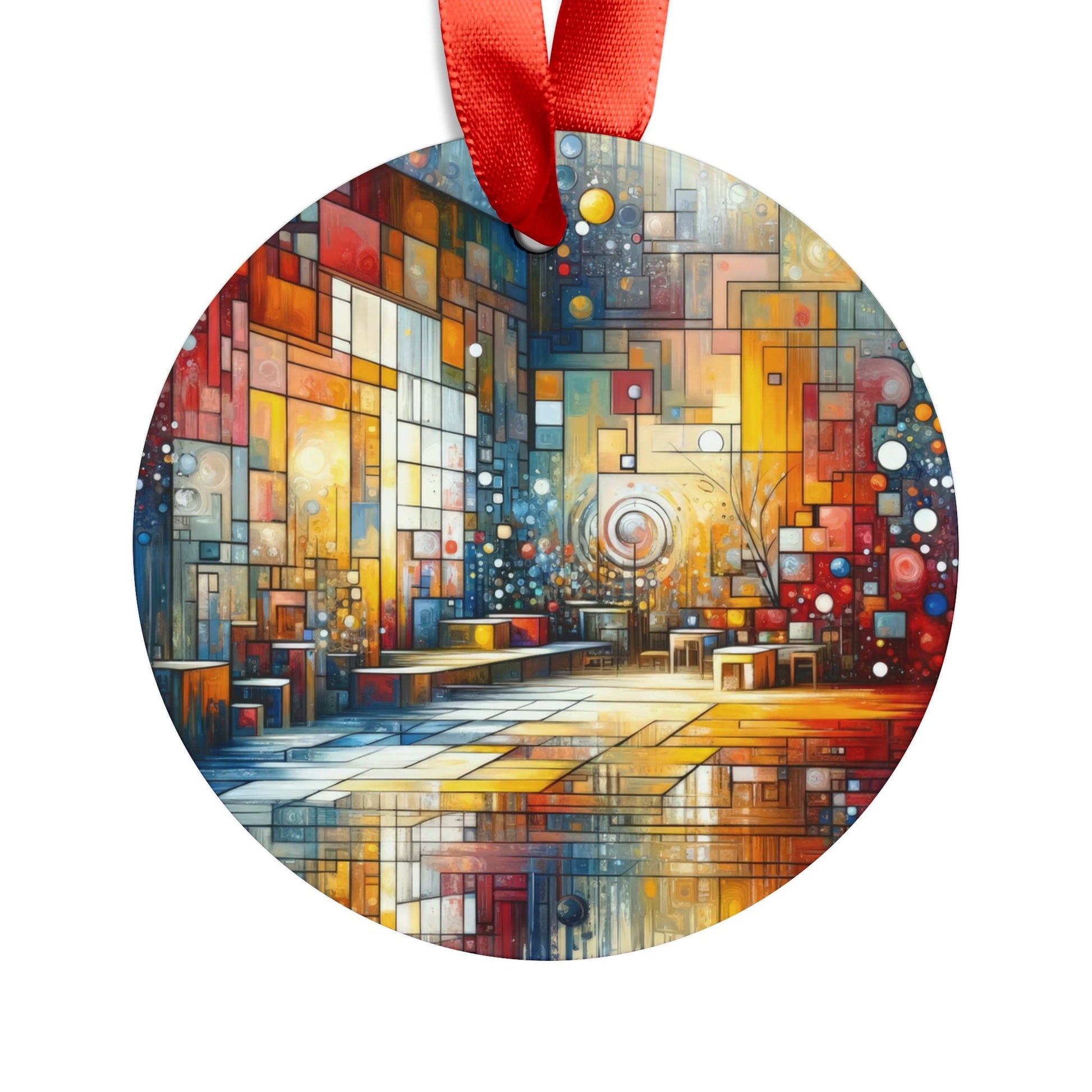 Reflective Habitation Art Acrylic Ornament with Ribbon - ATUH.ART