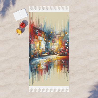 Reflective Habitation Art Boho Beach Cloth - ATUH.ART