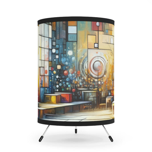 Reflective Habitation Art Tripod Lamp with High-Res Printed Shade, US\CA plug - ATUH.ART