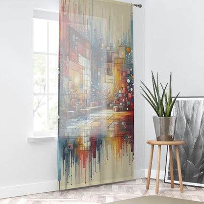 Reflective Habitation Art Window Curtain - ATUH.ART