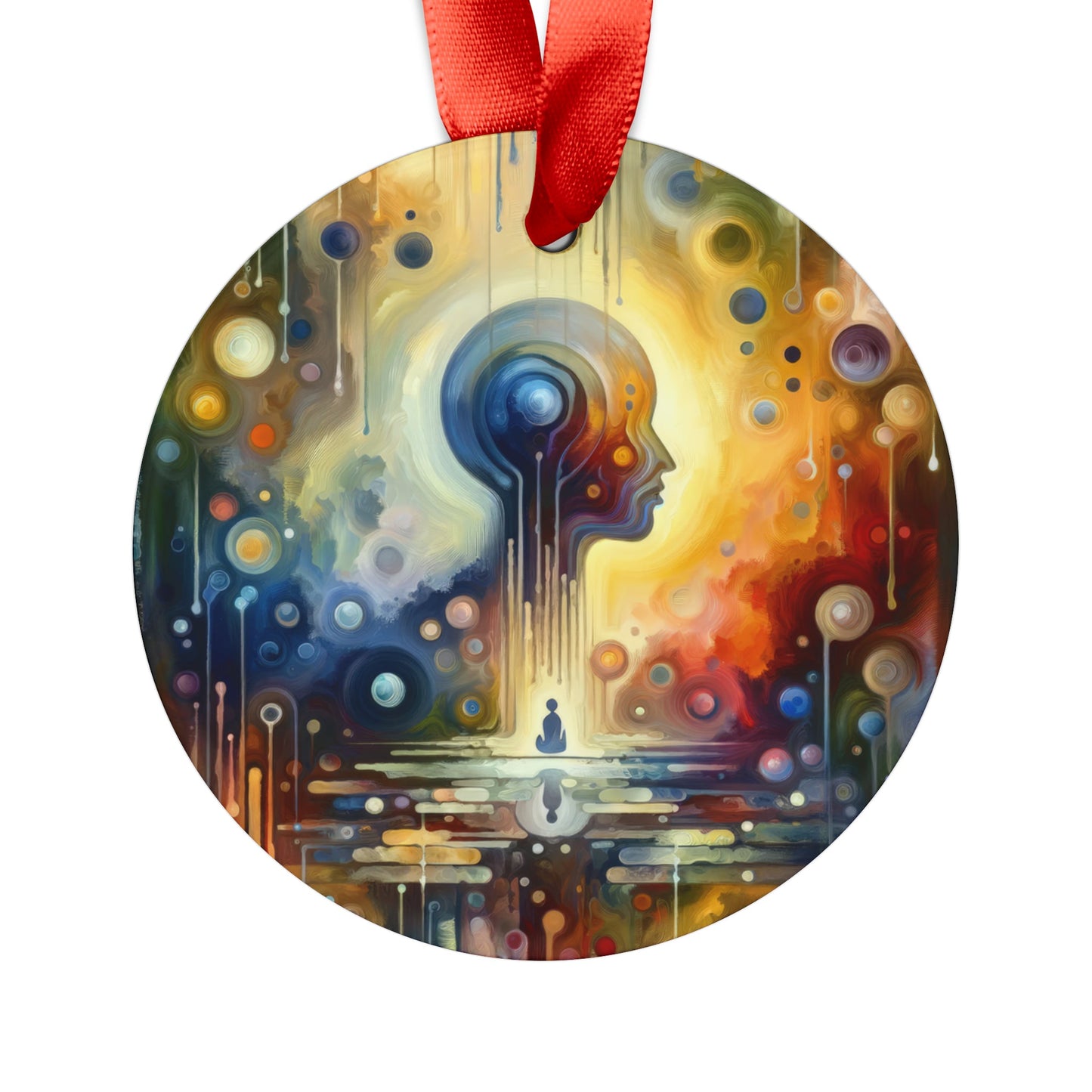 Reflective Oneness Healing Acrylic Ornament with Ribbon - ATUH.ART