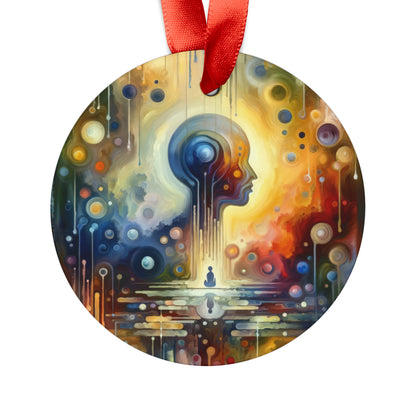 Reflective Oneness Healing Acrylic Ornament with Ribbon - ATUH.ART