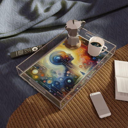 Reflective Oneness Healing Acrylic Serving Tray - ATUH.ART
