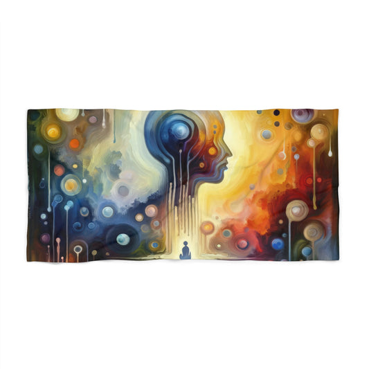 Reflective Oneness Healing Beach Towel - ATUH.ART