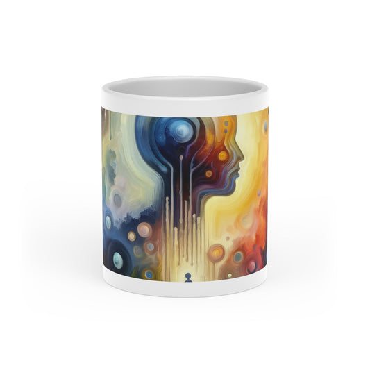 Reflective Oneness Healing Heart-Shaped Mug - ATUH.ART