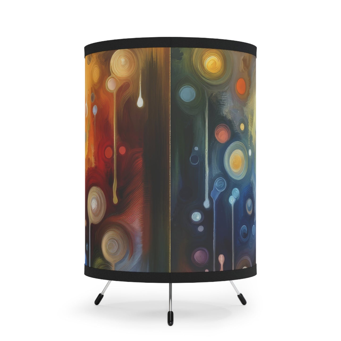 Reflective Oneness Healing Tripod Lamp with High-Res Printed Shade, US\CA plug - ATUH.ART