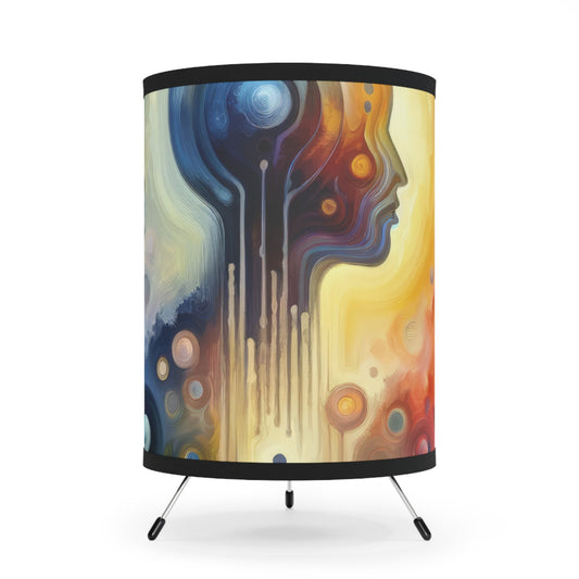 Reflective Oneness Healing Tripod Lamp with High-Res Printed Shade, US\CA plug - ATUH.ART